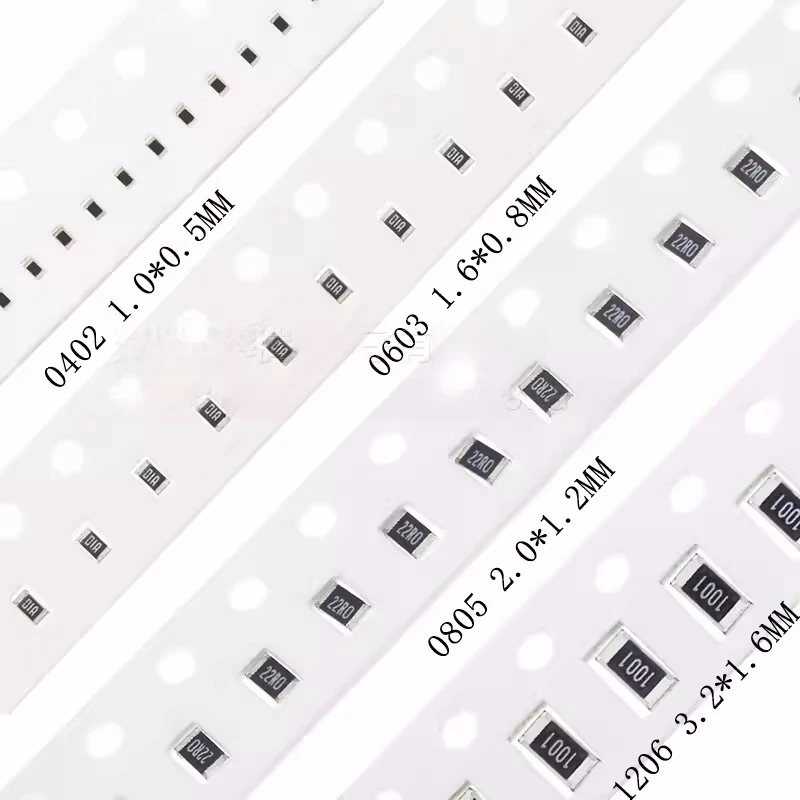 100ชิ้นตัวต้านทาน1% 0402 SMD 0R ~ 10ม. 1/16W 0.1 1 10 22 100 150 220 330โอห์ม1K 2.2K 4.7K 10K 100K 1R 10R 150R 220R 330R 1ตัว M