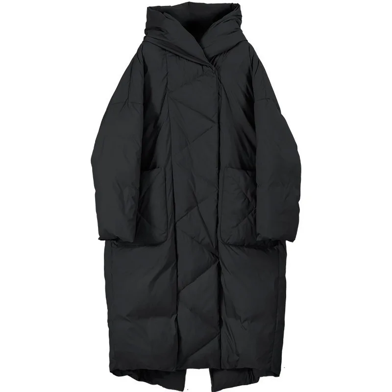 Women's Autumn/Winter Down Jacket White Duck Down Windproof Waterproof Large Thick Warm Simple Comfortable Loose Casual Skinny