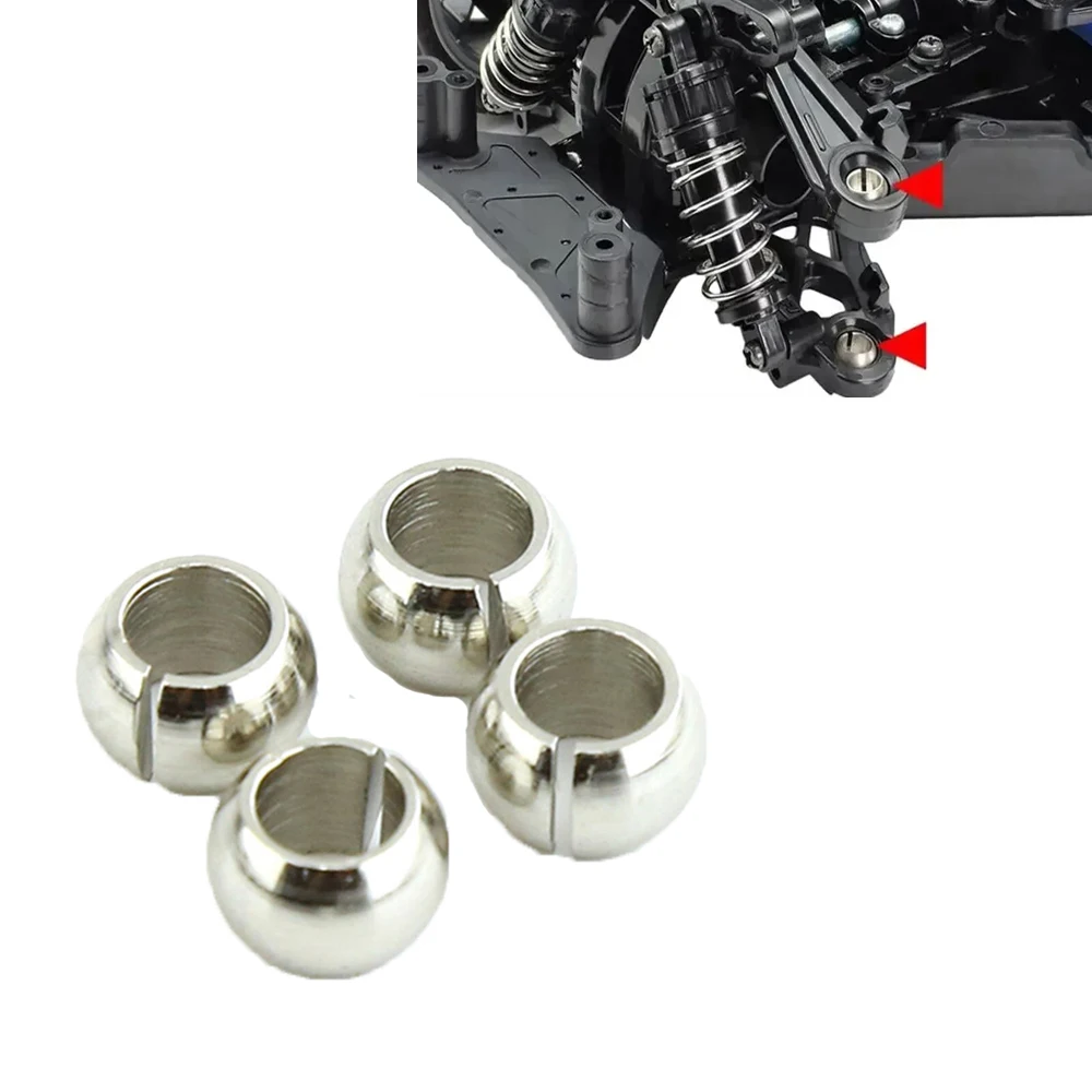 4 Uds bolas de suspensión de baja fricción de aleación de aluminio 54559 accesorios de coche RC para Tamiya RC actualización Spart piezas accesorio