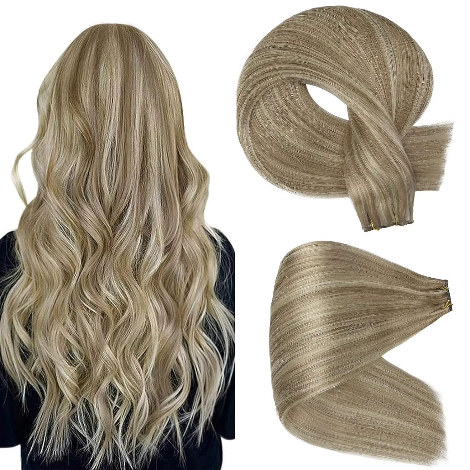 [NIEUW] Full Shine Genius Inslag Hair Extensions 100% Remy Menselijk Haar voor Vrouwen Natuurlijke Onzichtbare Hair Extensions Menselijk Haar Bundels
