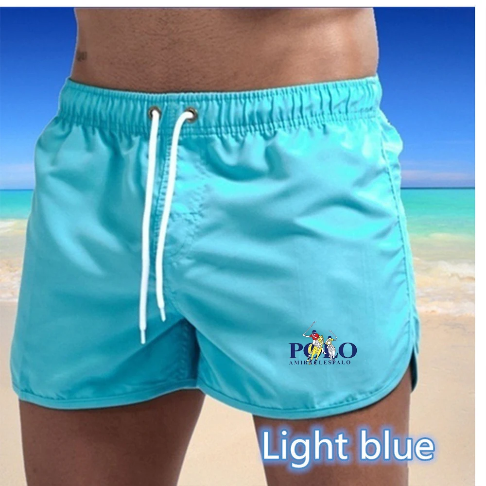 New European and American fashion men\'s casual youth multi-color sports pants running and swimming shorts men\'s beach shorts