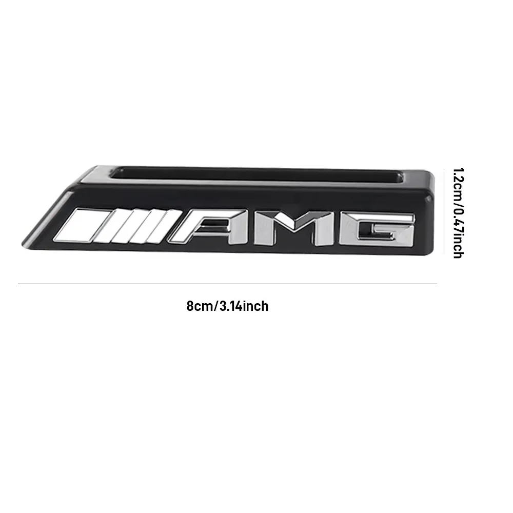 3D ABS Logo AMG Emblem Car Front Grille Badge For Mercedes Benz GLC A B C E Class W204 W205 W212 W213 GT AMG Sticker Accessories