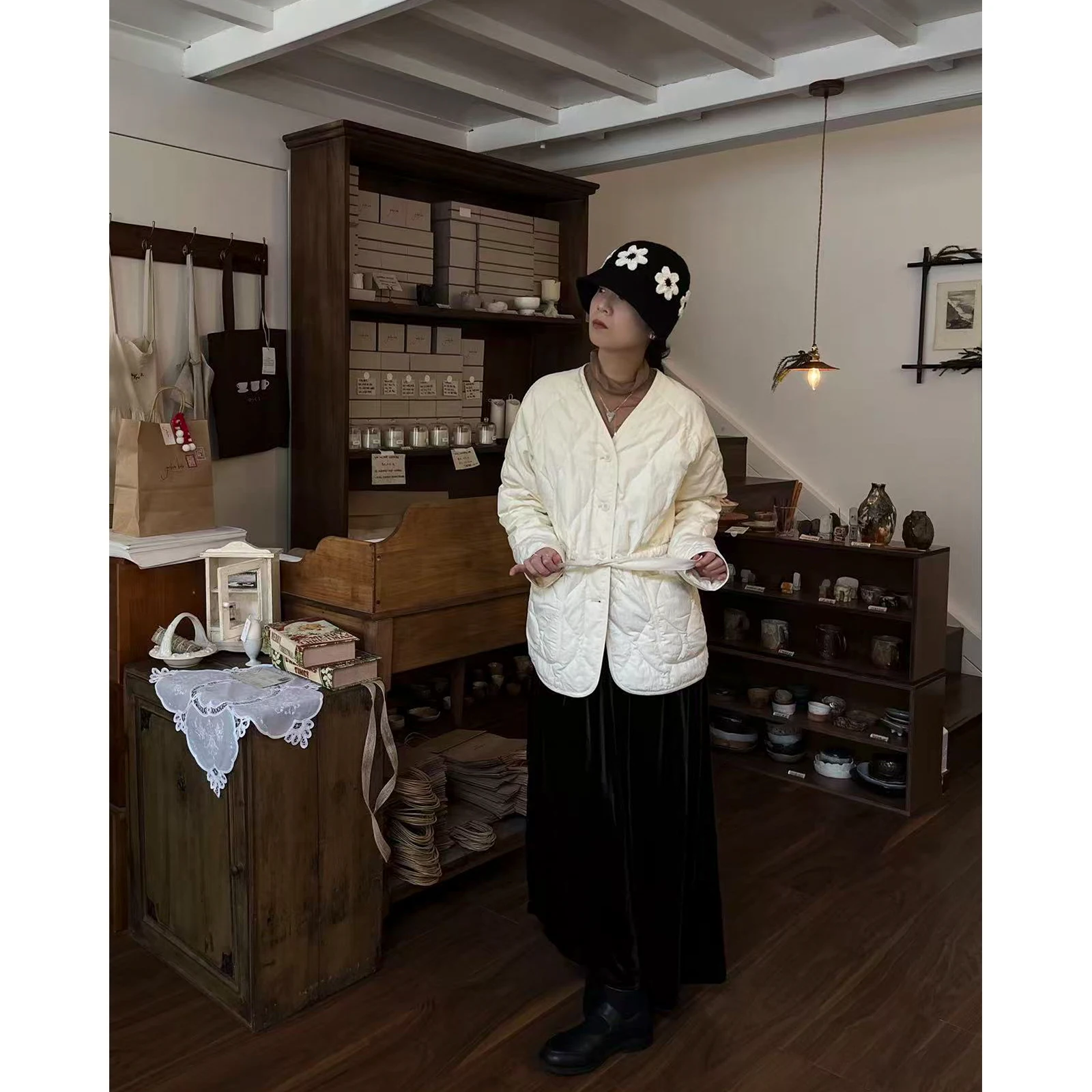 

Женское пуховое пальто July National Stand 90 из белого гусиного пуха 20G с эффектом похудения, прямого кроя, с длинными рукавами