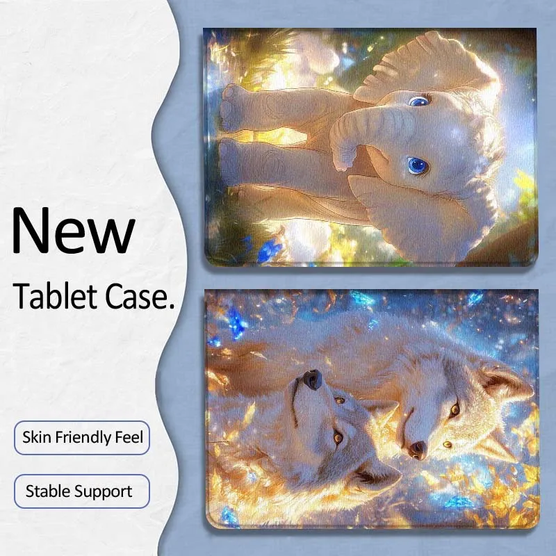 

Shining White Wolf Pair For Xiaoxin Lenovo Tab P12 Extreme Legion Y900 Idea Pro GT 12.1 2025 Foldable Tablet Case Gift