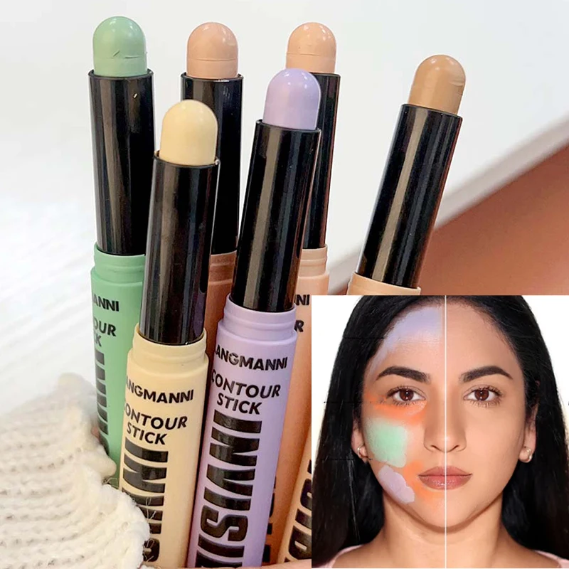 6 colori Concealer Stick Face Primer Base trucco che copre le imperfezioni del viso Contour Cosmetics Red Green Concealer Cream Stick