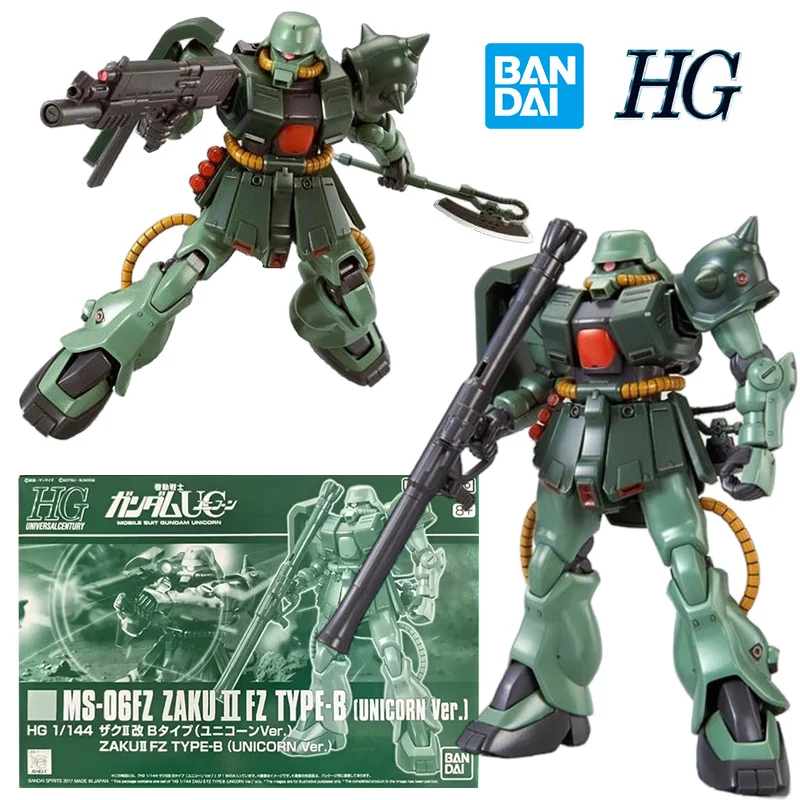 Bandai PB HG 1/144 Zaku II FZ Type-B Unicorn Ver. 14Cm Anime Original Action Figure Assemble Gundam Model Toy Gift Collection