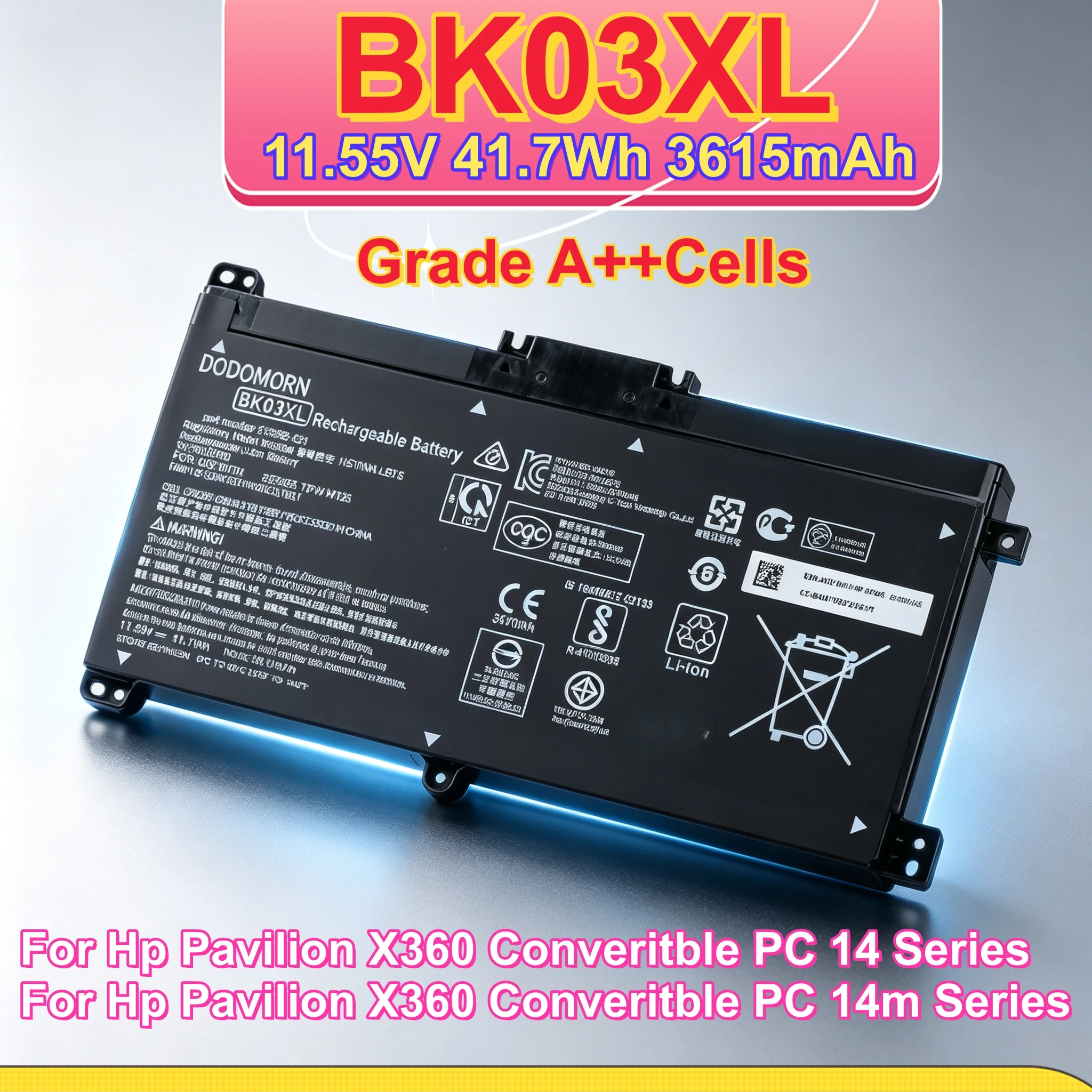 High Quality BK03XL Laptop Battery For HP Pavilion X360 14-BA 14M-BA Series 14m-ba013dx 14-ba000 HSTNN-LB7S TPN-W125