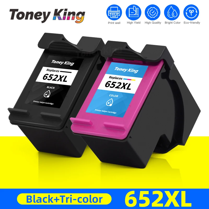 652XL Printer Ink Cartridge Compatible For HP652 652 XL Use for HP Deskjet 1115 1118 2135 2136 2138 3635 3636 3835 4536 4538