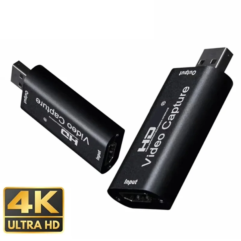 USB 2.0 Video Capture Card 4K 1080P HDMI-compatible Video Grabber Live Streaming Box Recording For PS4 XBOX Phone Game HD Camera