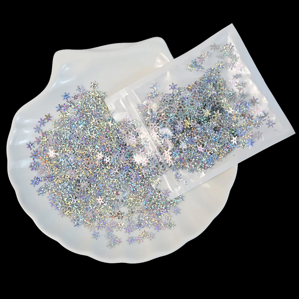 20g 8mm Glitter Christmas Snowflakes Sequins Confetti Artificial Snow Ornaments Christmas Decoration For Home Navidad 2026 Natal