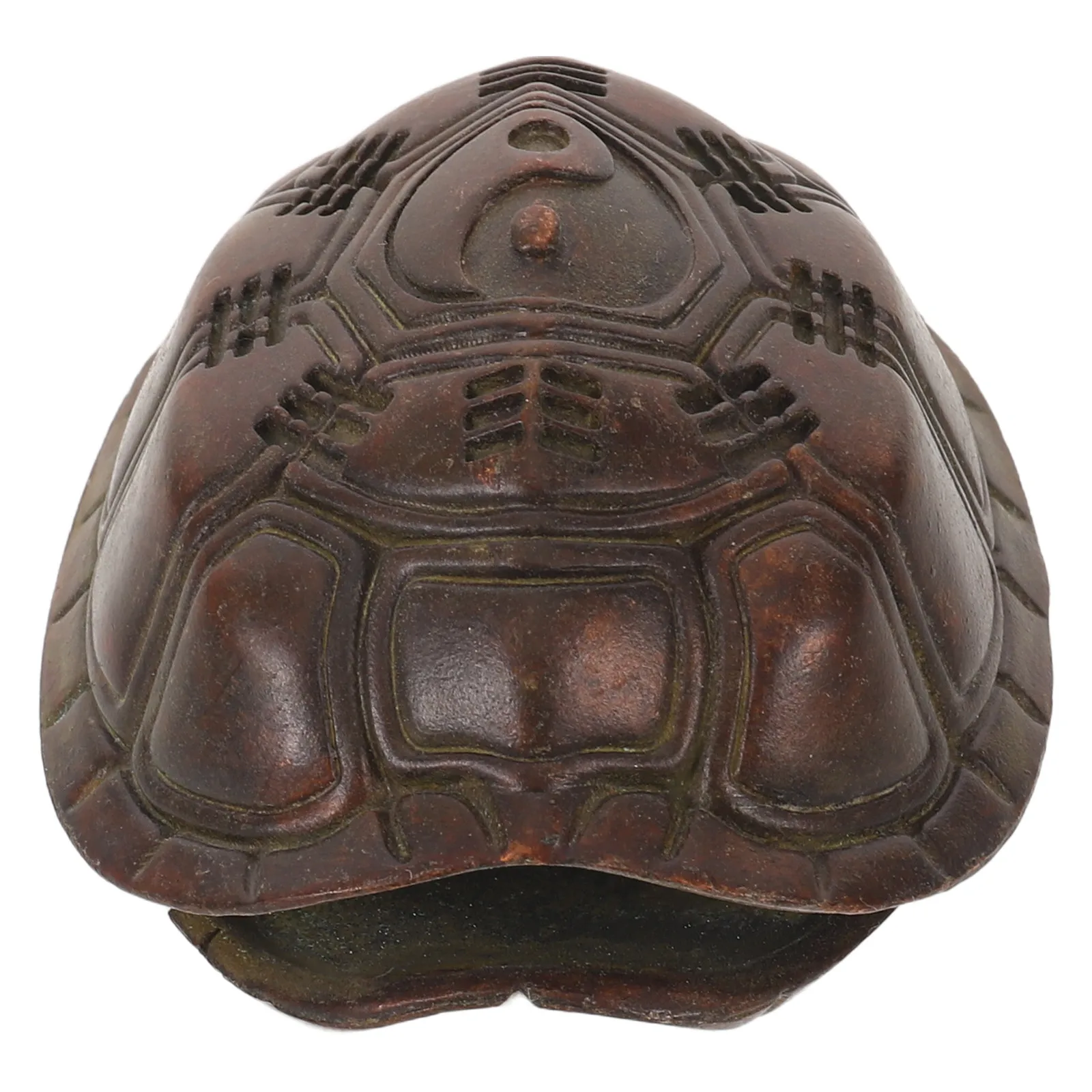 Outil de divination vintage en alliage en forme de coquille de tortue, inspiré de la philosophie taoïste, statue miniature de divination pour la prospérité Feng Shui