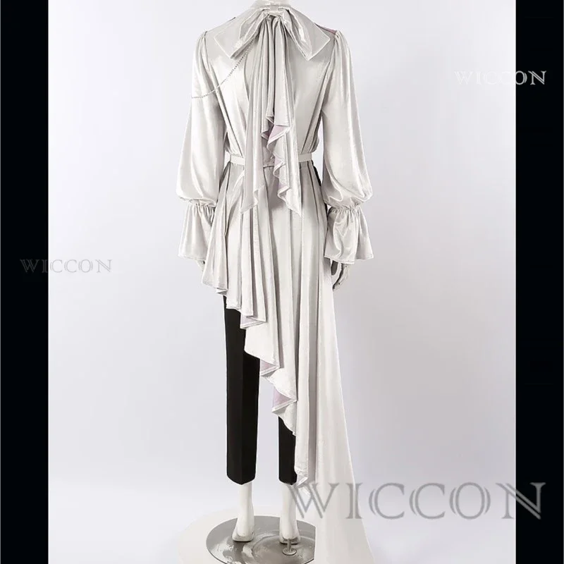 외계인 무대 루카 코스프레 의상 파티 탑 바지 나비 넥타이 벨트 멋진 파티 의류 테일링 슈트 할로윈 카니발 유니폼 #   1