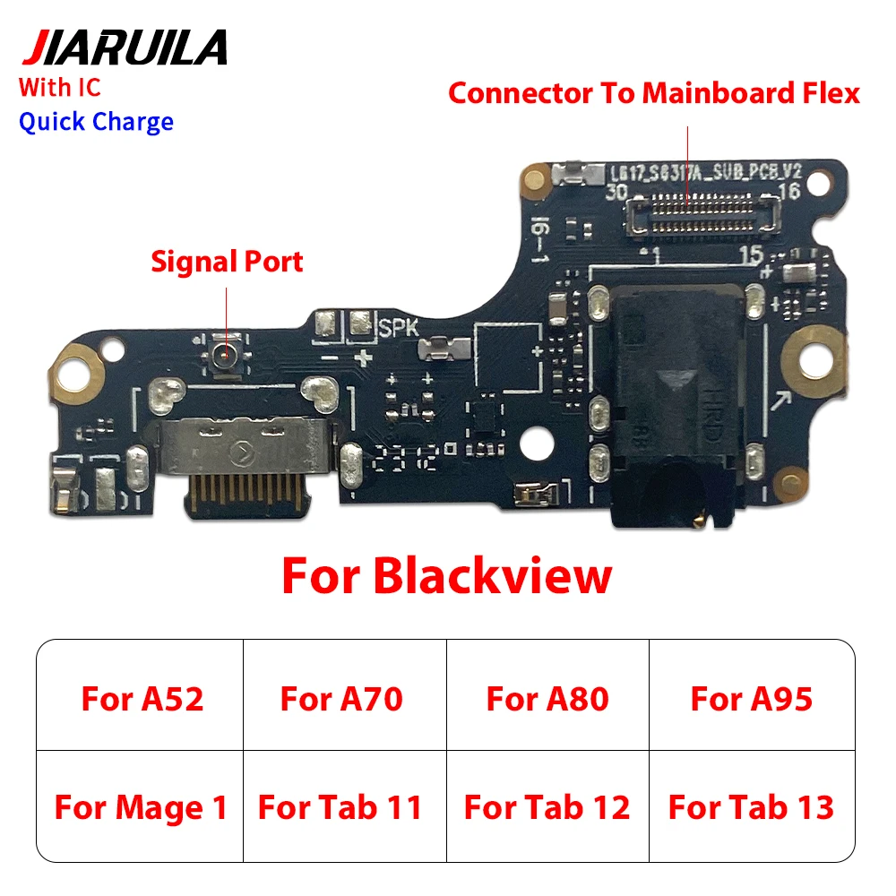 USB Micro Charging Port Connector Board Flex For Blackview A52 A70 A80 A92 Mage 1 Oscal C80 Tiger 12 Tab 11 12 13 Oukitel C35