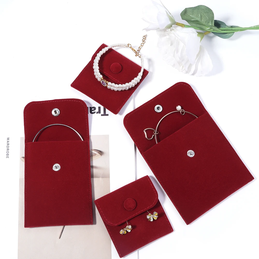 

1pc Soft Velvet Pouch Packaging Bag Home Jewelry Gift Storage Bags for Christmas Wedding Party Presents Gift Pouches Ornament
