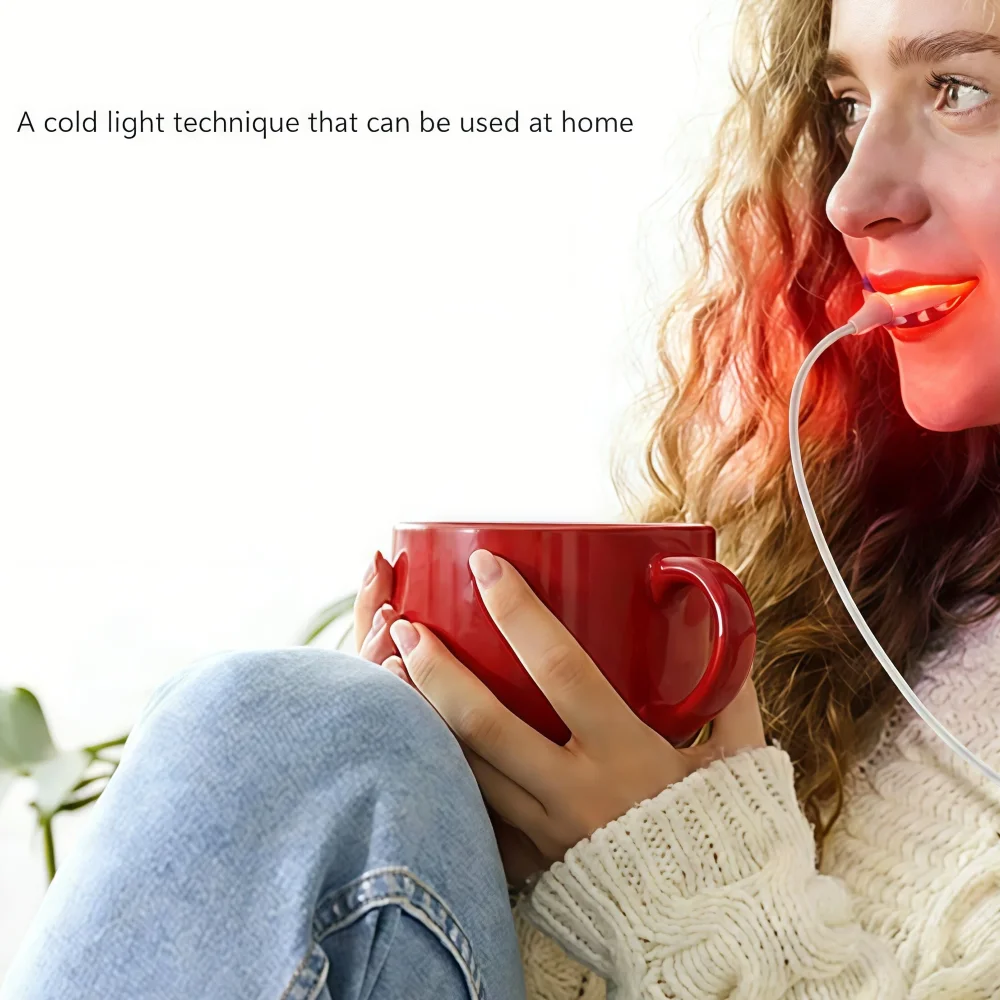 4-in-1 650nm Red Light Gum Sensitivity Relief Food-Grade Silicone Waterproof Travel & Home Use