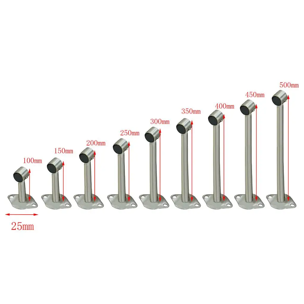 Closet Lever Support Stainless Steel Rod Holder Heavy Duty Wardrobe Pipe Bracket Rail Socket Pair for Wall Ceiling Projects