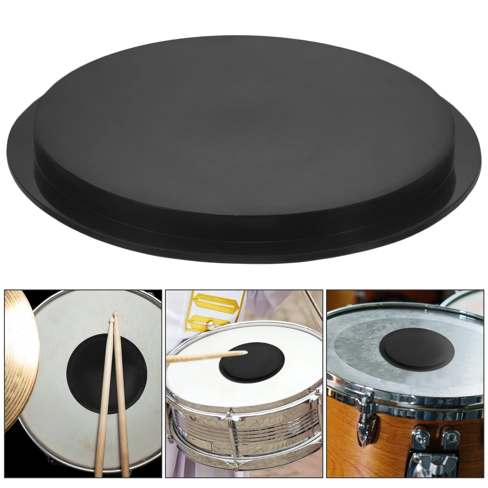 

Drum Practice Pad Silicone Soundproof Mat for Electric Acoustic Drums Portable Drummer Accessory with Noise Reduction Technology