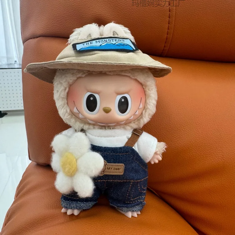 

17cm Macaron third generation doll clothes blind box baby clothes change overalls
