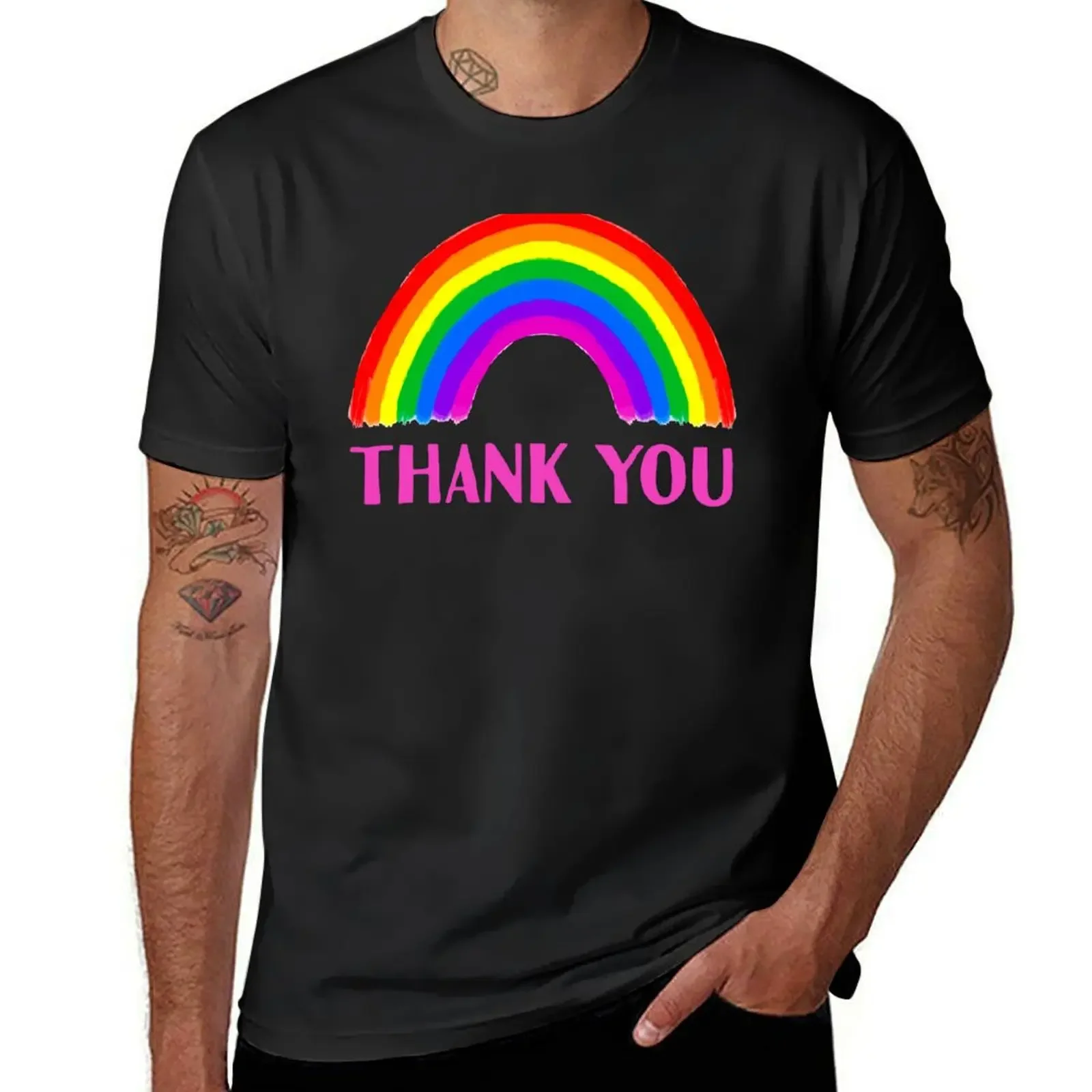 Thank You Rainbow Support | NHS and Keyworkers T-Shirt blanks graphic t shirt vintage korean fashion outfits for men