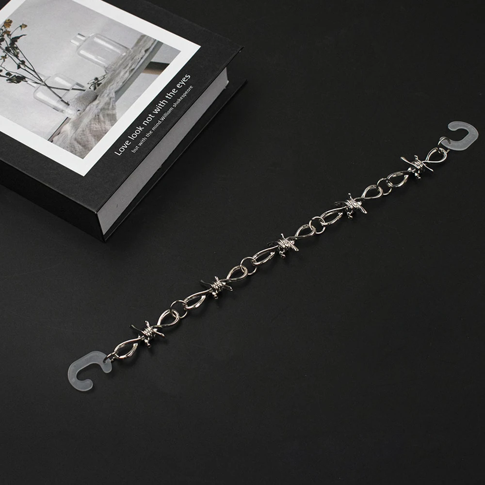 1PC Fashion Shoe Charms for Sandals Clogs DIY Accessories Set Punk Pendant Metal Chain Buckle Personalized Shoes Decoration image 5