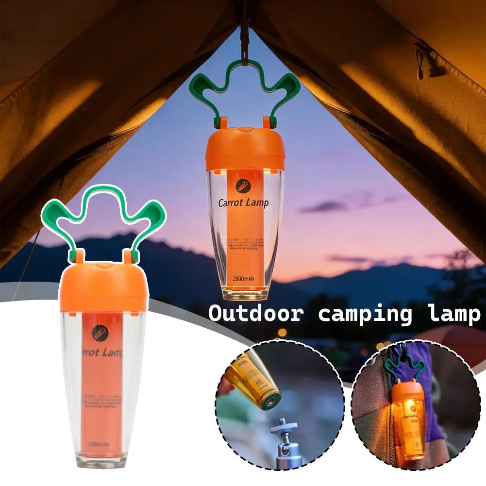 

Уличный фонарь Carrot – кемпинговая лампа 2000 мАч, перезаряжаемая через USB, атмосферная подсветка для кемпинга, гаджеты для кемпинга и походов