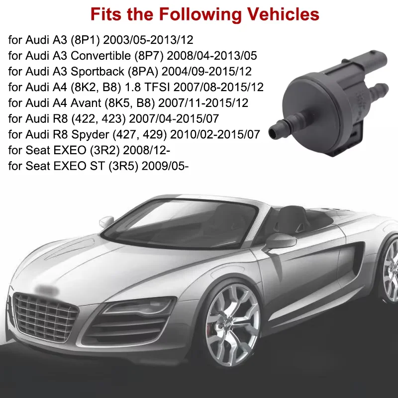 Vapor Canister Purge Valve Solenoid Valve 0280142458 for Audi A3 A4 R8 Seat EXEO Engine CDHA CDHB 0280142459 06H906517B