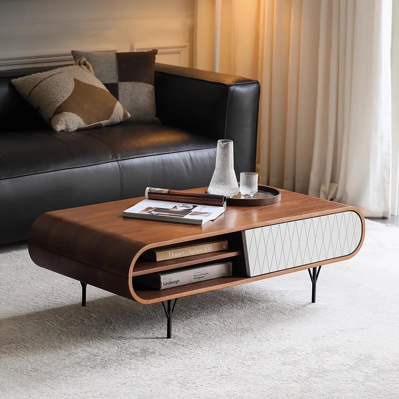 

Modern Design Coffee Table Premium Luxury Vintage Aesthetic Coffee Table Drawers Storage Table Basse De Salon Home Furniture