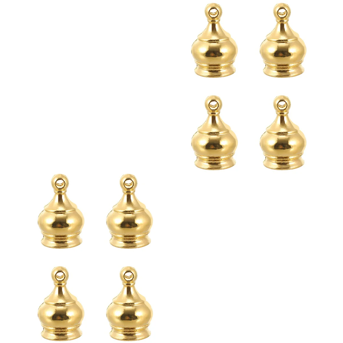 

8 pcs Lamp Finial Cap Metal Finial Cap Screw Lamp Decoration Table Lamp Supplies for M10 Lamp Light Tops ( Golden )