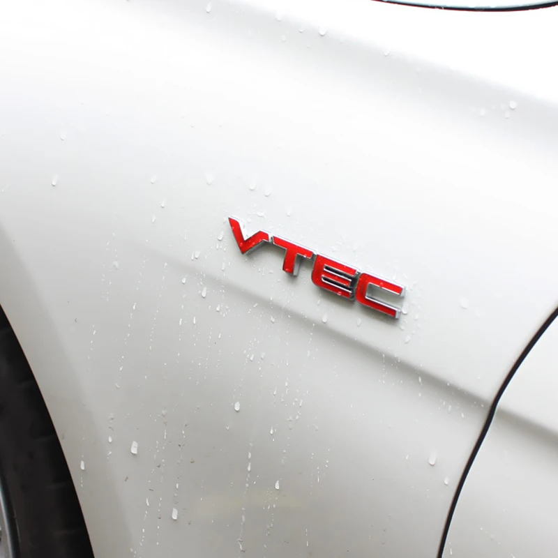 ثلاثية الأبعاد الأحمر VTEC شعار سيارة معدنية التصميم شعار الذيل الجسم شارة سبائك الزنك ملصق لهوندا سيفيك أكورد أوديسي سبيور صالح CRV SUV