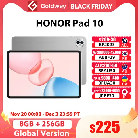 Global Version Honor Pad 10 8GB 256GB Snapdragon 7 Gen 3 12.1'' 120Hz Display 10100mAh 8MP Camera 10100mAh Android 15 Tablet PC
