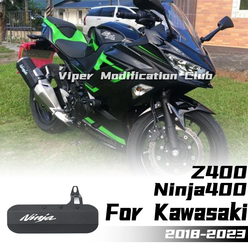 واقي العادم المعدل لـ Kawasaki Z400 Ninja400 ، غطاء حماية من حرارة العادم ، الغطاء الواقي 2018 2019 2020 2021 2022 2023 #1