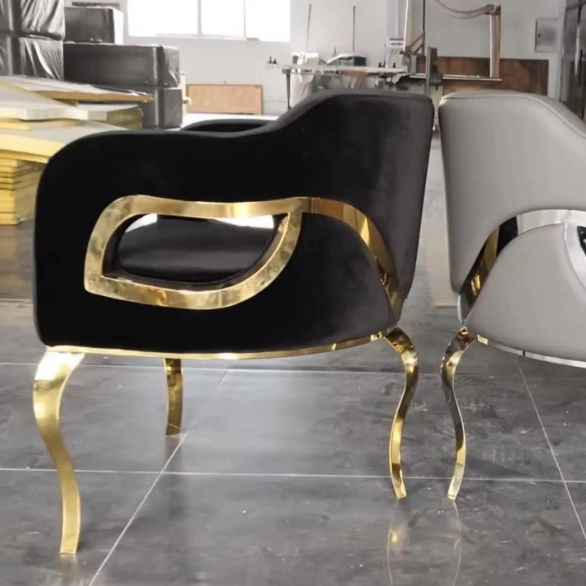 

Homely High-End Luxus Esszimmers Tuhl Moderner Edelstahl Sessel Für Home Restaurant Teures Esszimmer Wohnzimmer