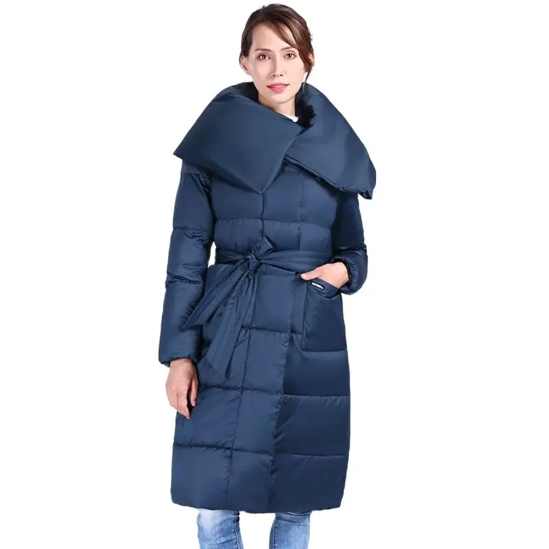 2022 New Winter Women\'s Coat Quilted Hooded Fashion Warm Women Down Jacket High-quality Biological-Down Female Parkas Docero