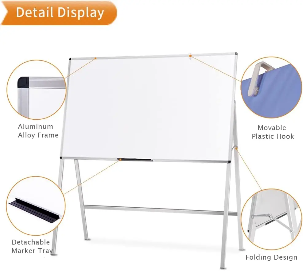 Magnetic H-Stand Whiteboard/Adjustable Dry Erase Easel,36 x 48 Inches
