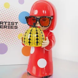 30cm figurka projektanta Yayoi Kusama abstrakcyjna rzeźba artystka dyni w kropki z falą