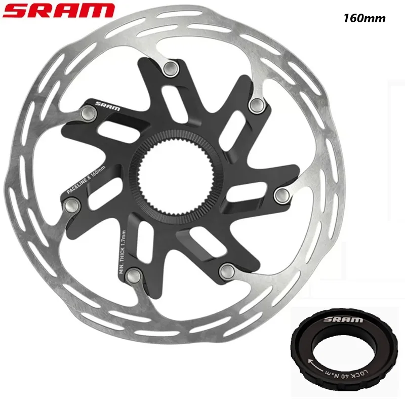 SRAM RED Paceline X Brake Rotor - 160mm Dia Disc (Black, Centrelock, Road Bike) with box