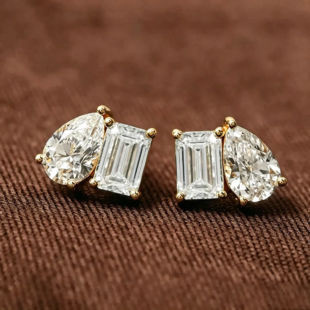 Thumbnail 3 - #53 Compare Moissanite Stud Earrings Before You Buy