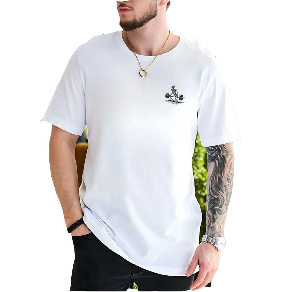 

Dead Lift Skeleton Shirt Workout Bodybuilding Fitness Top T Shirts Cotton Clothes Pump Cover Powerlifting Gift Gym Lovers Tee