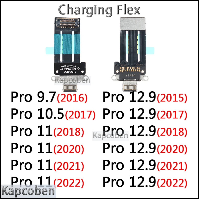 

USB Ports Charger Dock Connector Microphone Cable for Ipad Pro 9.7 10.5 11 12.9 1st 2nd 3rd 4th 5th 6th Generation Charging Flex