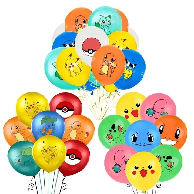 Kreskówka Pokemon Pikachu zestaw balonów lateksowych Pikachu Squirtle Charmander Model balony zabawki dziecko dekoracja na przyjęcie urodzinowe