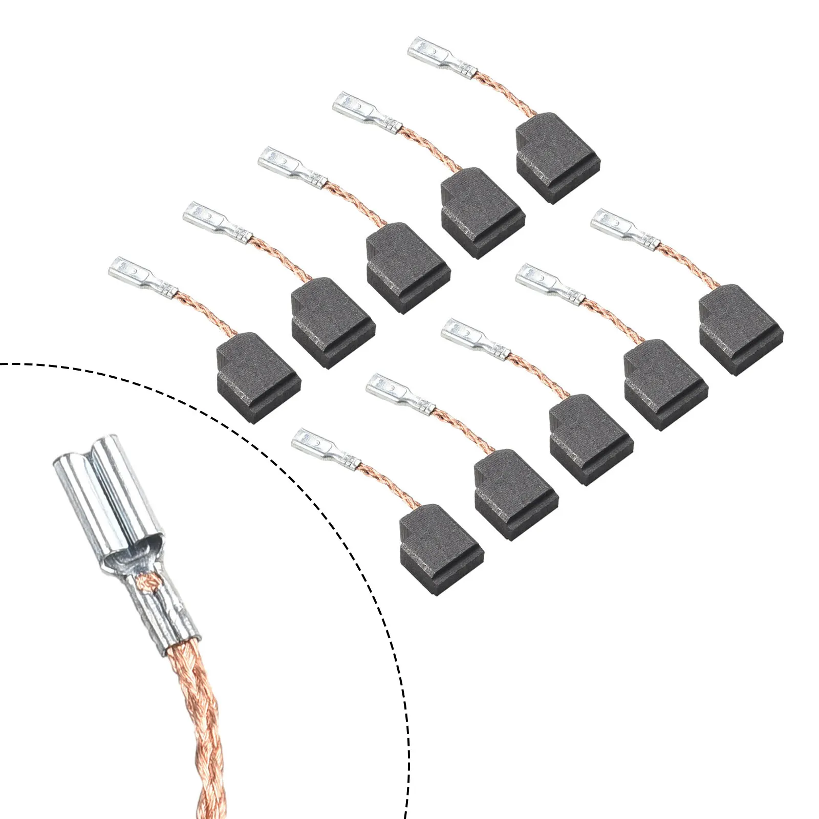 10Pcs Carbon Brushes For D28110 D28112 D28402 DWE46151 Motor Carbon Brush Replacement Electric Drill Accessories