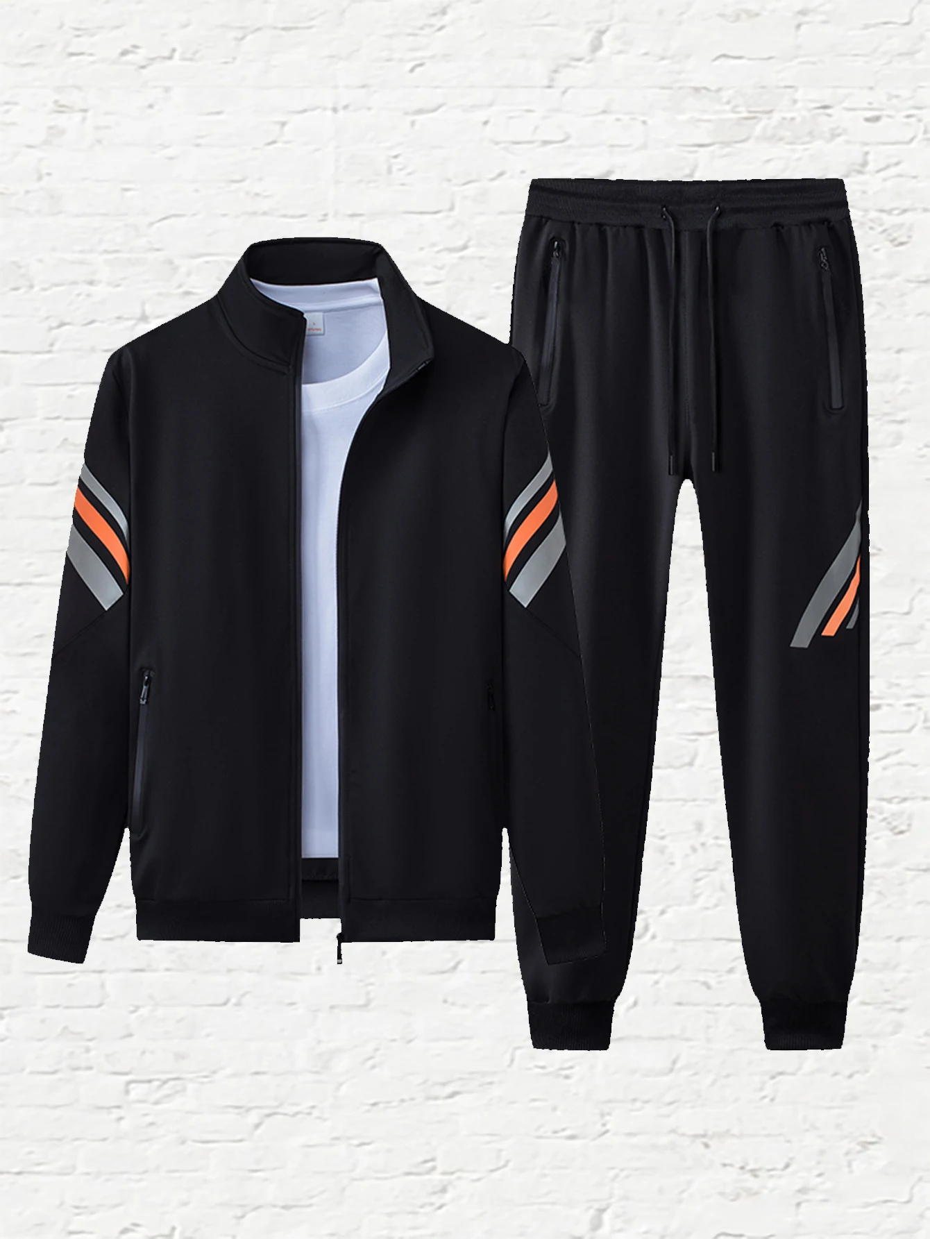 

Men Autumn Winter Tracksuit Casual Joggers Sportswear Jackets And Pants 2 Piece Sets Hip Hop Running Sports Suit