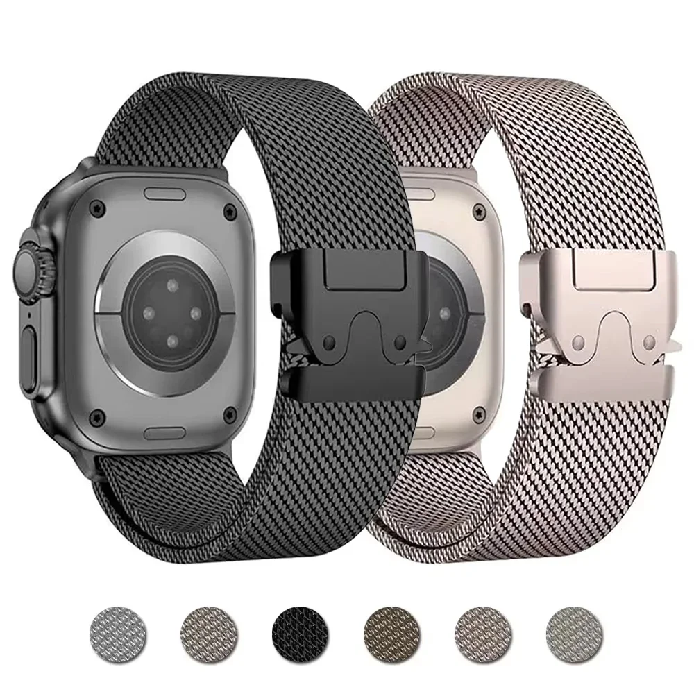

stainless steel Strap for Apple watch Ultra band 49mm 46mm 45mm 42mm iWatch 44mm 41mm 40m Loop correa bracelet Series 10 9 8 7 6