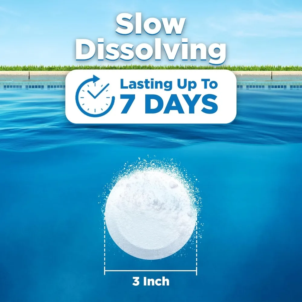 

C3… 50 lbs. 3" Stabilized Chlorine Tabs for Swimming Pools | Easy to Use for Above Ground or Inground Pool
