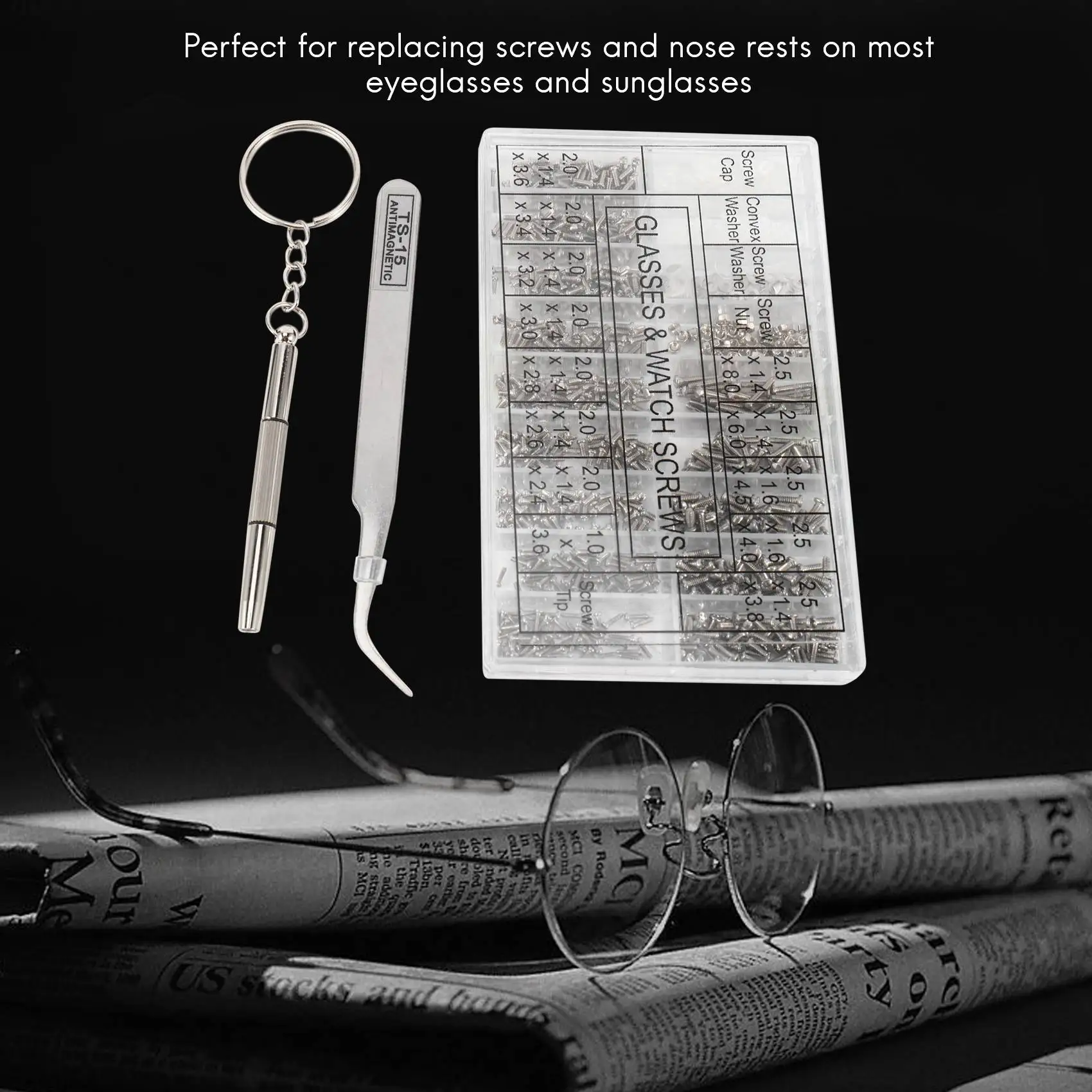Top Sale Assorted Size Screws For Watch Clock Eye Glasses Optician Watchmaker Repair Part Tool