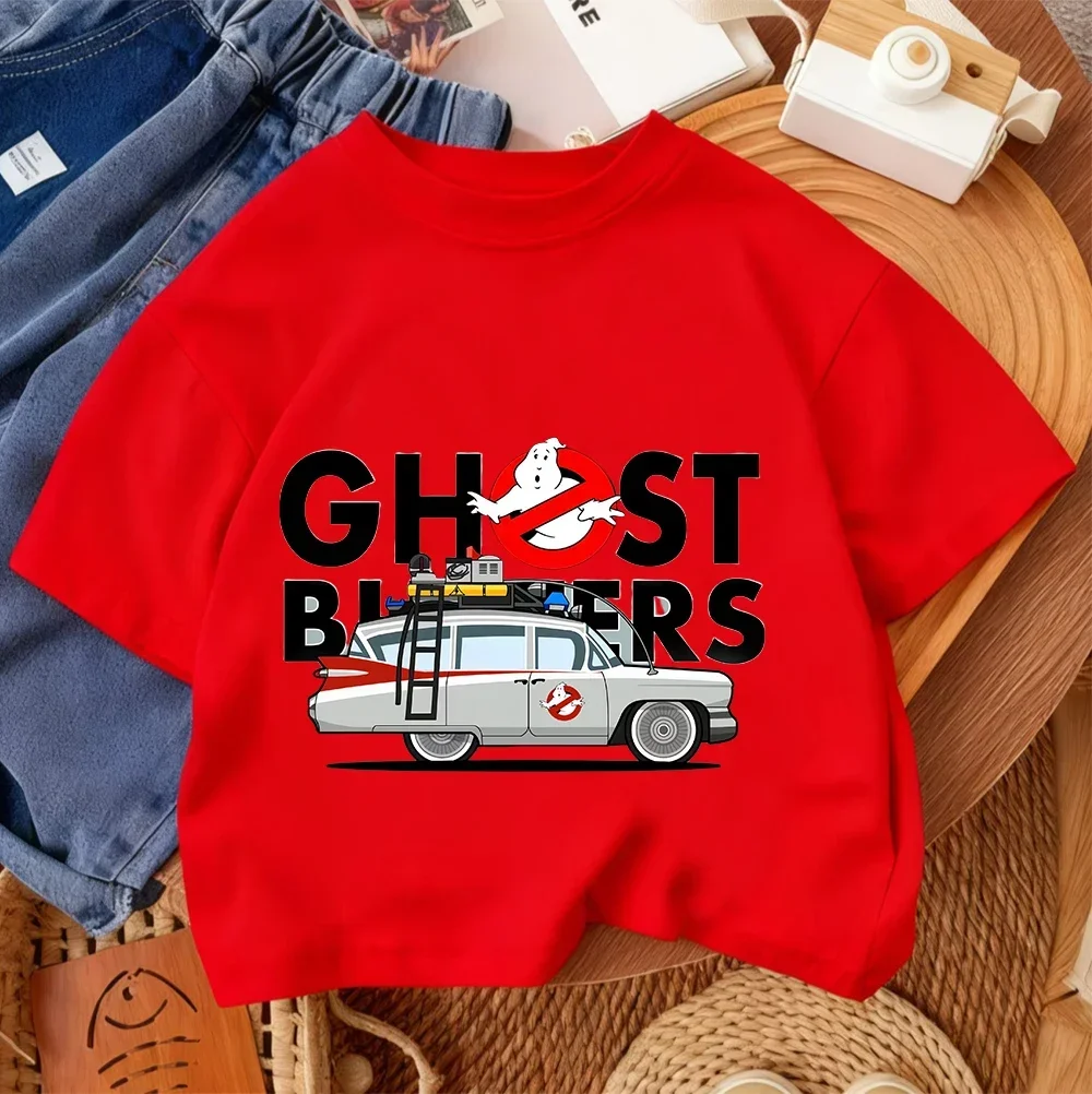 Children 2026 Summer T Shirt Ghostbusters Fashion Print Casual Daily Street Style 3-14Y