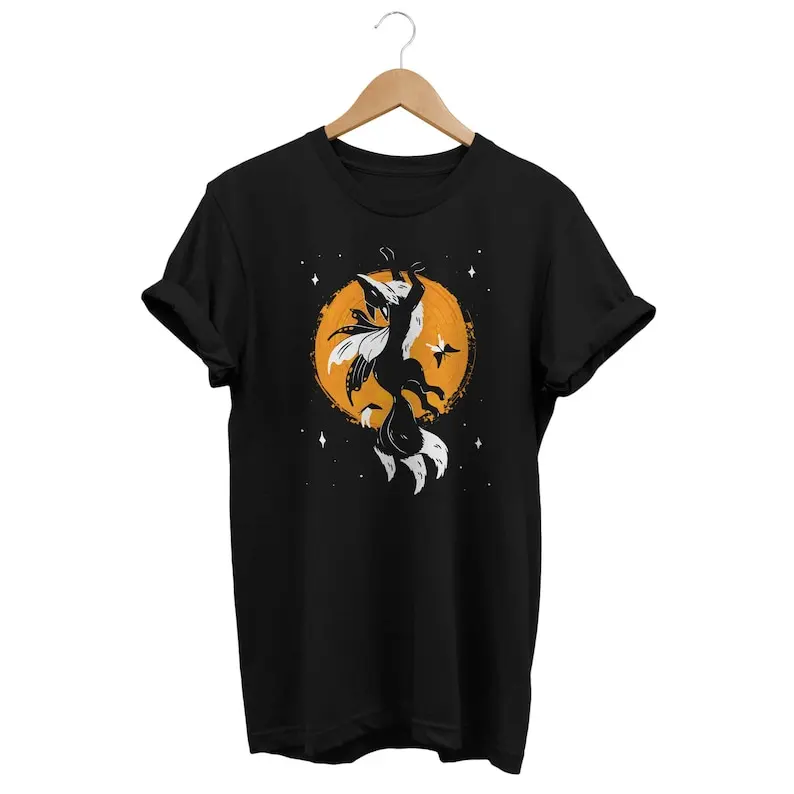 

Fairy Fox Shirt, Grunge Fairycore Clothing, Cottagecore T-Shirt, Grunge Outfit, Alternative Fashion, Fairy Apparel, Vintage Art,