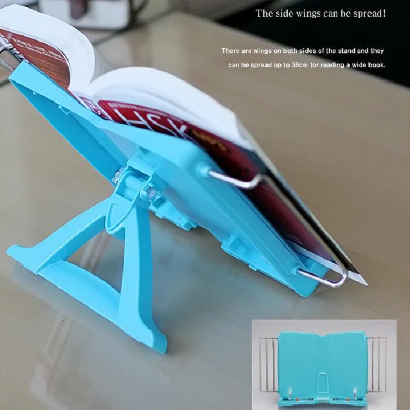 Stretchable Book Holder Adjustable Book Stand Large Reading Frame for Cookbook Textbooks Study Learning Tools