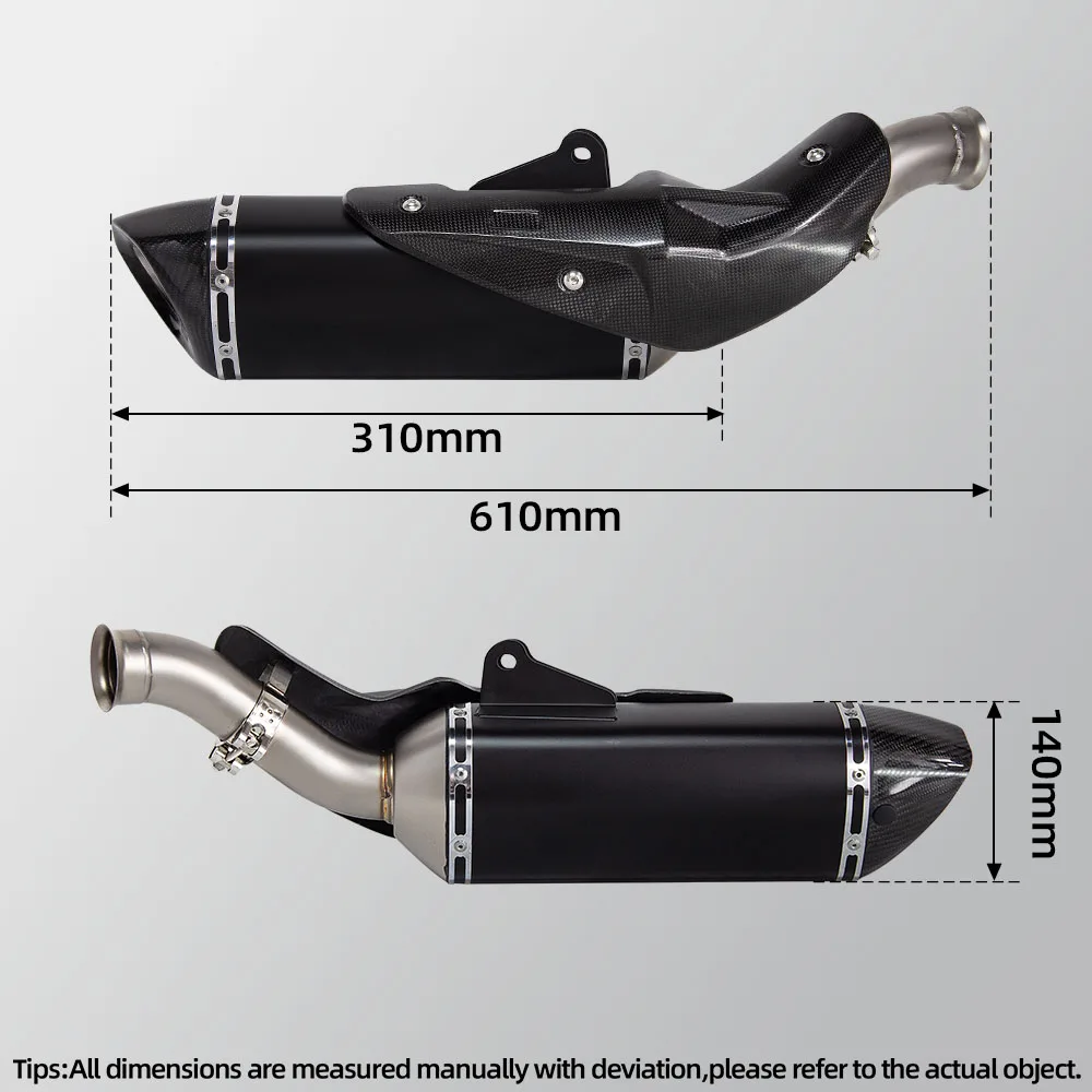 Slip On Motorcycle Exhaust Connecting Mid Link Pipe Bike Escape Moto Muffler motorcycle parts For CFMOTO 800NK 51MM 2023-2024