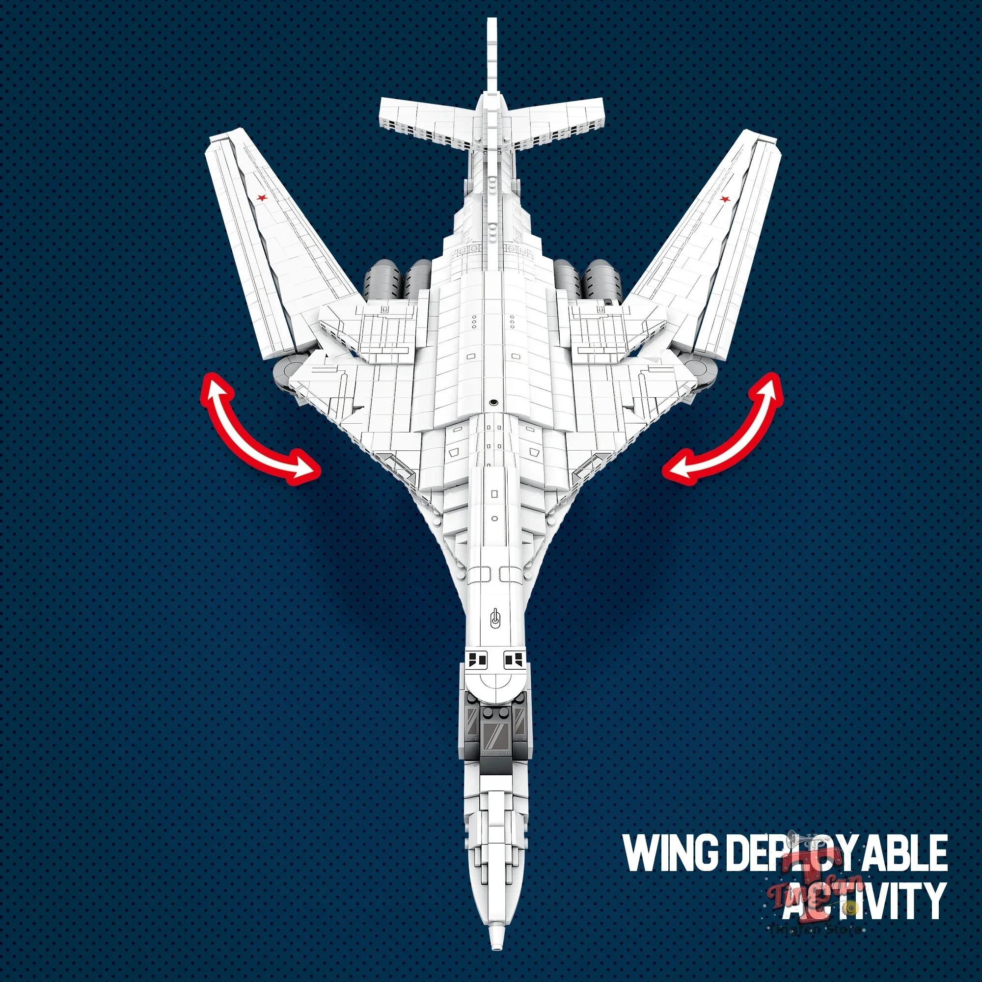 1598PCS Militaire TU-160 Strategische Bommenwerper Model Bouwstenen MOC Childrens Creatieve Bricks Set Speelgoed voor Kinderen Geschenken